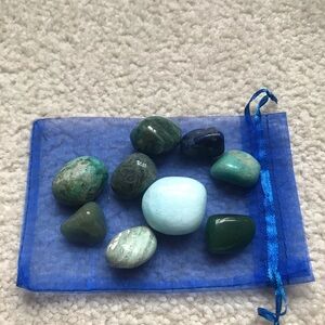 Set of 9 Tumbled Healing Crystals & Stones